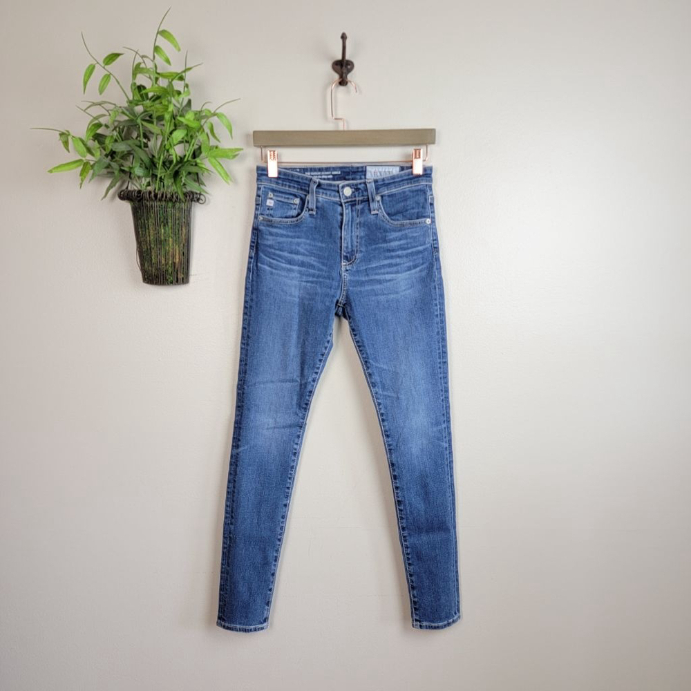 AG 26 Farrah High Rise Skinny Ankle Medium Wash Jeans Adriano Goldschmied